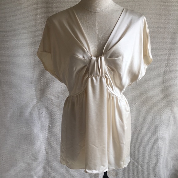 Vintage Tops - Anthro VTG 90s Silky Sleeveless Tunic Blouse Shirt
